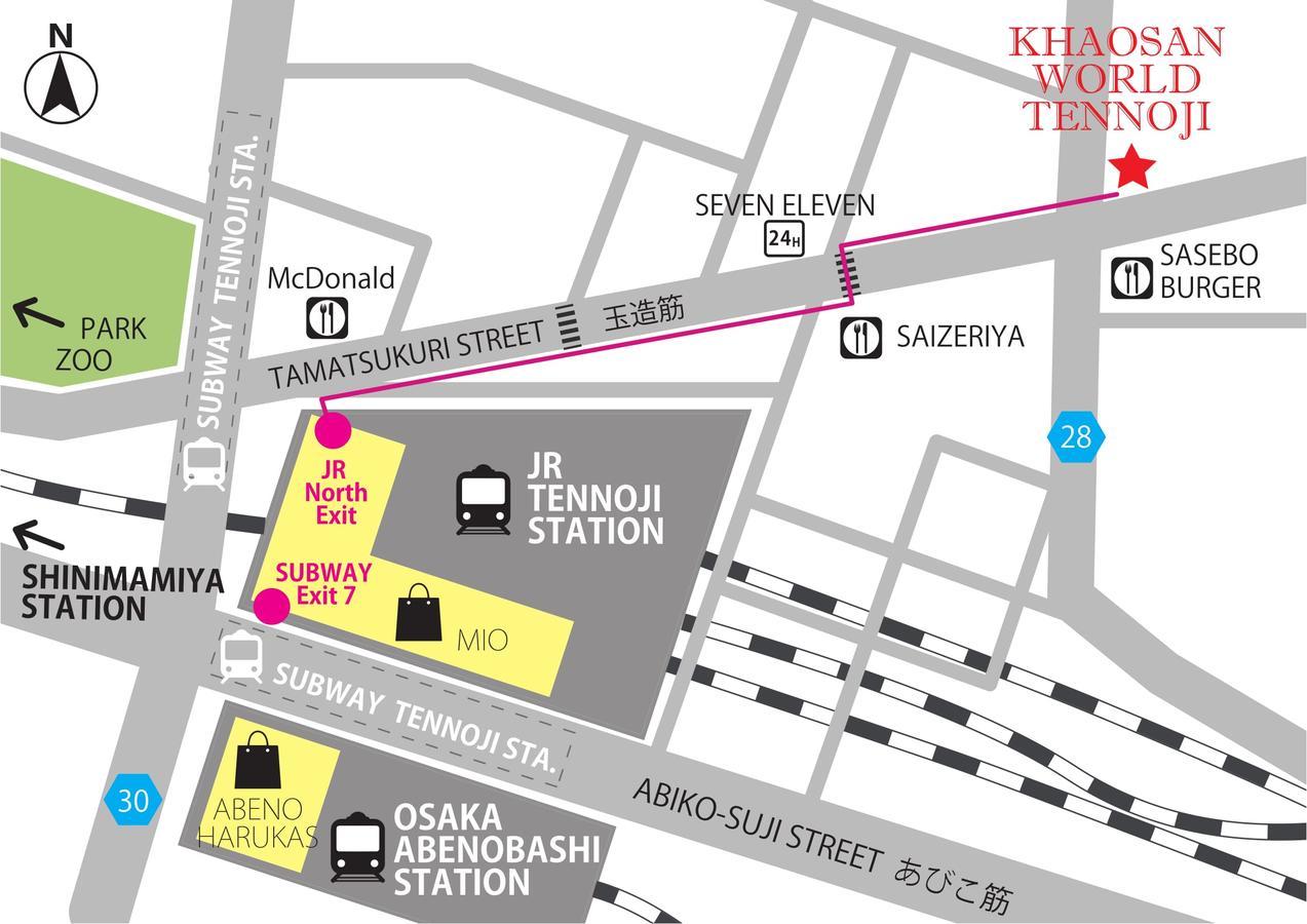אוסקה Khaosan World Tennoji מראה חיצוני תמונה